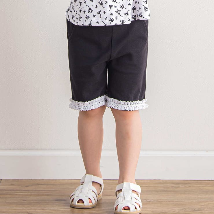 ミラノリブ裾レースハーフパンツ(90~140cm) | BeBe | 詳細画像8 