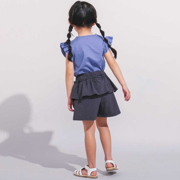 シャンブレーペプラムフリルショートパンツ(90~160cm) | BeBe | 詳細画像4 