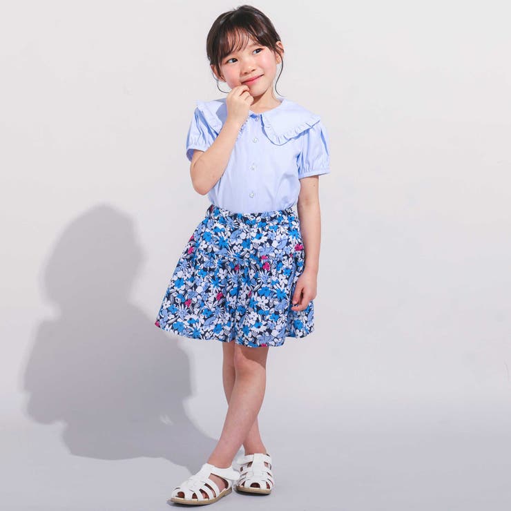 【お揃い】ドビーフラワーガーデンプリントキュロットパンツ(90~150cm) | BeBe | 詳細画像4 