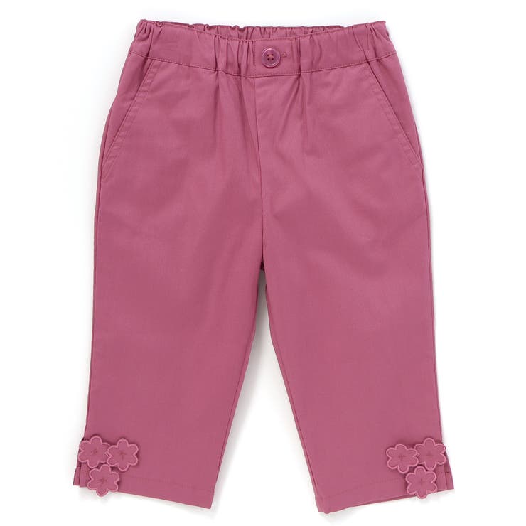 ピケストレッチフラワーモチーフサブリナパンツ(90~160cm) | BeBe | 詳細画像8 