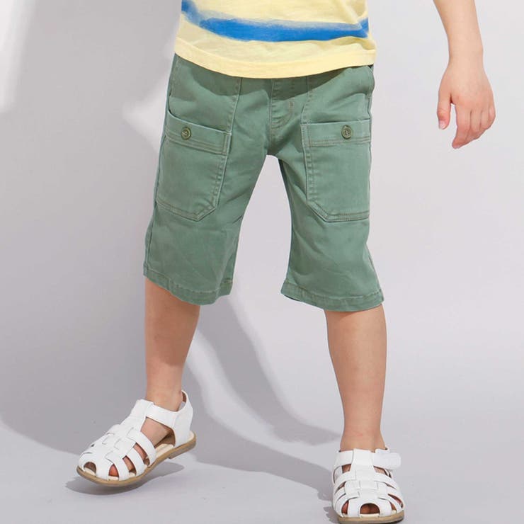 ストレッチツイルレイヤーポケットハーフパンツ(90~160cm) | BeBe | 詳細画像1 