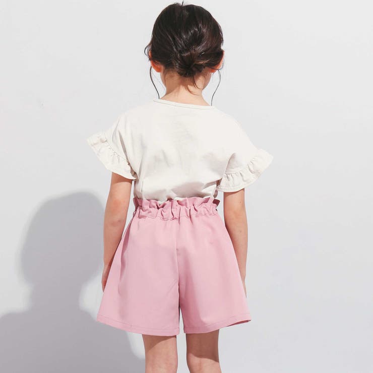 【WEB限定】ツイルストレッチウエストリボンショートパンツ(100~140cm) | BeBe | 詳細画像3 