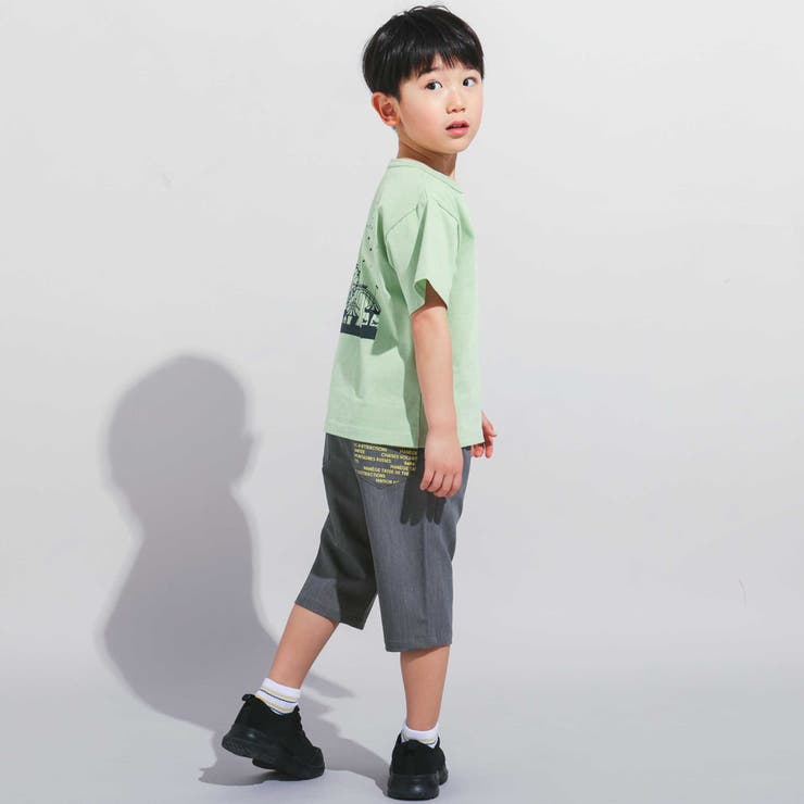 【WEB限定】ツイルストレッチポケットロゴプリントハーフパンツ(100~140c… | BeBe | 詳細画像6 