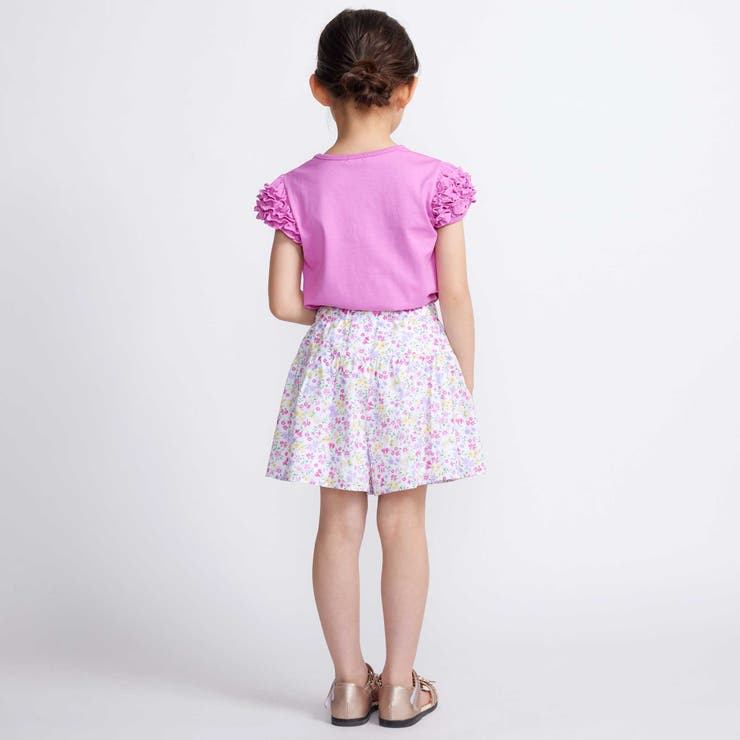 【お揃い】シャンドゥフルールプリントローンキュロットパンツ(90~150cm) | BeBe | 詳細画像3 