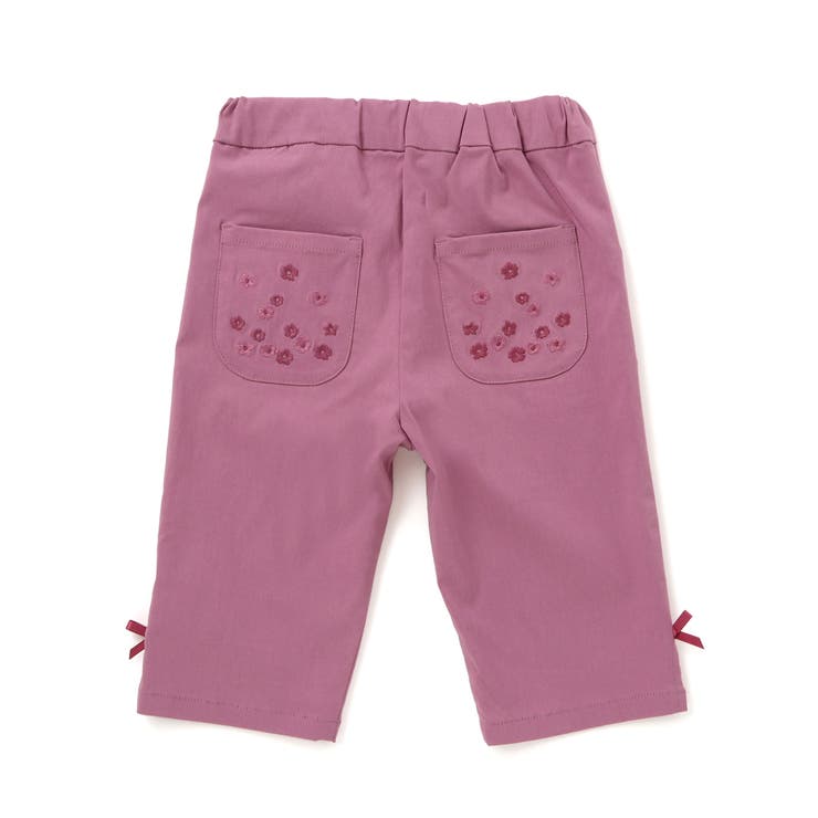 フラワー刺しゅうポケットストレッチウェザーカプリパンツ(90~160cm) | BeBe | 詳細画像13 