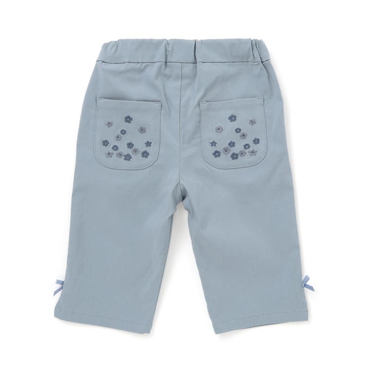 フラワー刺しゅうポケットストレッチウェザーカプリパンツ(90~160cm) | BeBe | 詳細画像15 