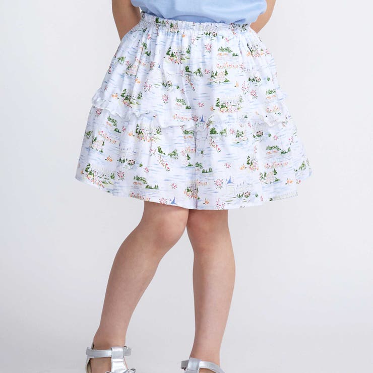 【お揃い】ブローニュプリントローンメロウフリルキュロットパンツ(90~150cm… | BeBe | 詳細画像1 