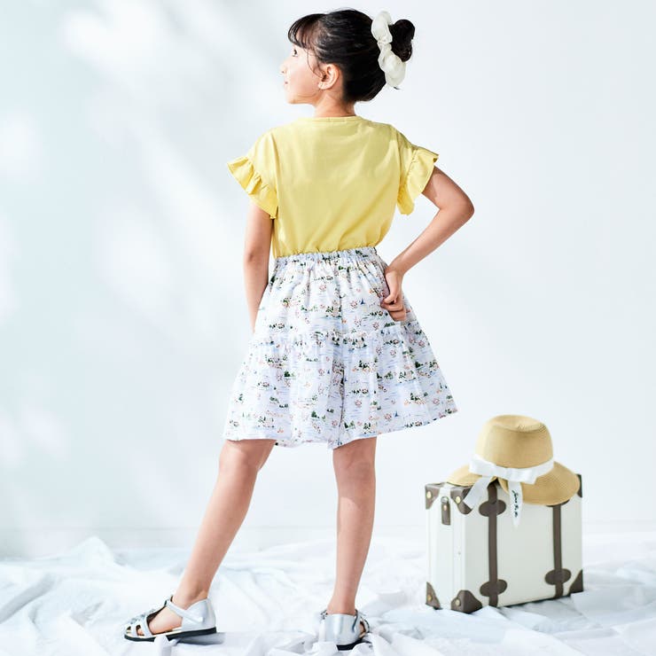 【お揃い】ブローニュプリントローンメロウフリルキュロットパンツ(90~150cm… | BeBe | 詳細画像6 