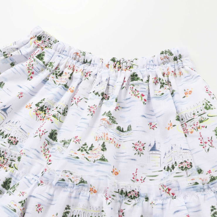 【お揃い】ブローニュプリントローンメロウフリルキュロットパンツ(90~150cm… | BeBe | 詳細画像9 