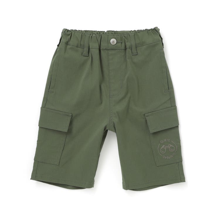 ストレッチウェザーグラス刺しゅうカーゴハーフパンツ(90~160cm) | BeBe | 詳細画像1 