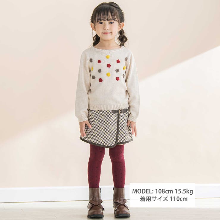 【お揃い】TRチェックパイピングラップスカート風ショートパンツ(100~150c… | BeBe | 詳細画像2 