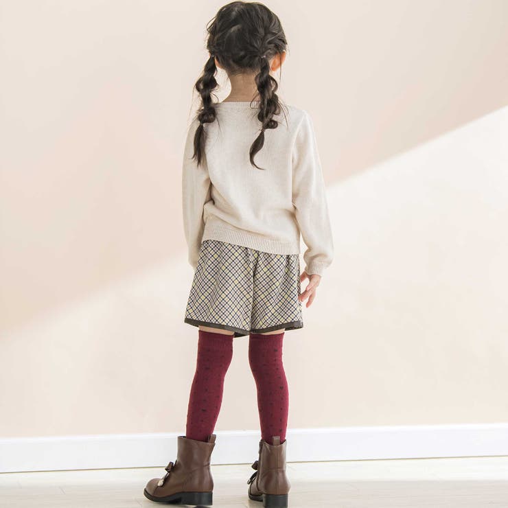 【お揃い】TRチェックパイピングラップスカート風ショートパンツ(100~150c… | BeBe | 詳細画像3 