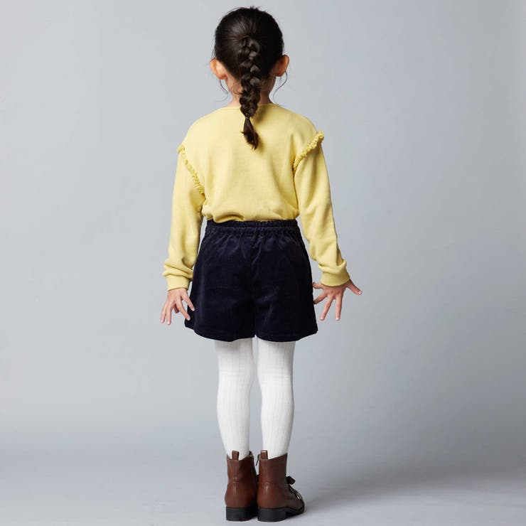 ストレッチコーデュロイダブルボタンショートパンツ(90~150cm) | BeBe | 詳細画像4 