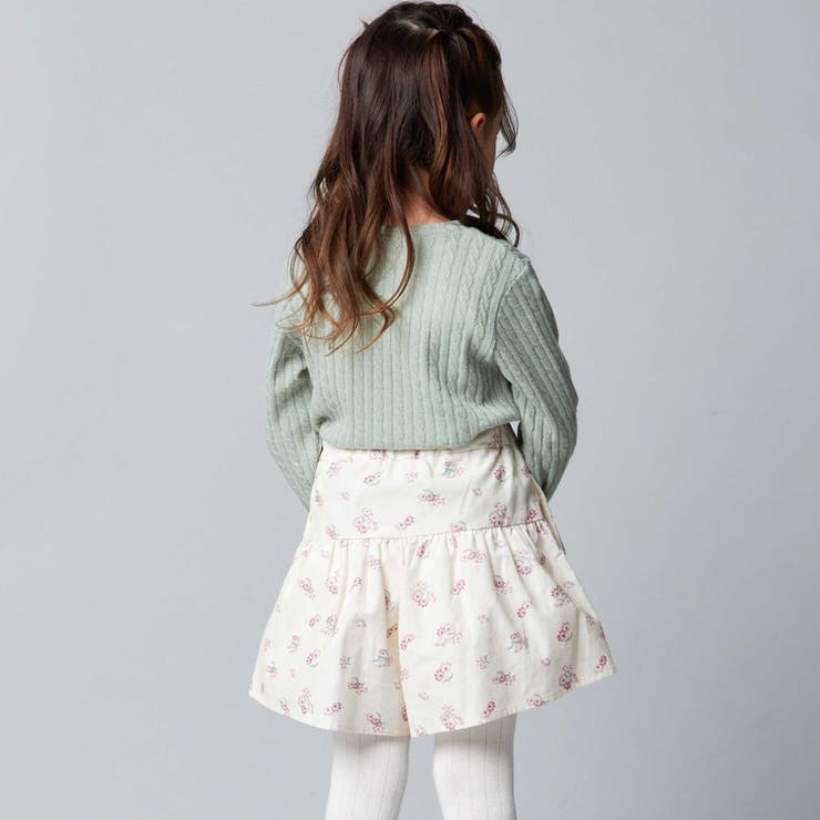 【お揃い】シャツコールGirlyフラワープリントキュロットパンツ(90~150c… | BeBe | 詳細画像4 