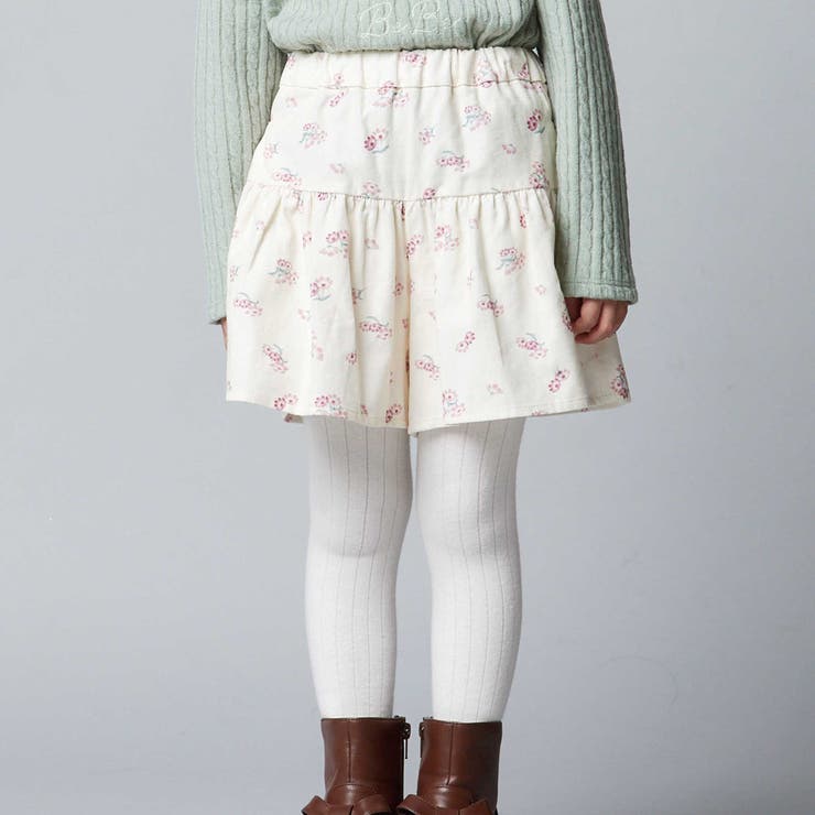 オフホワイト系 | 【お揃い】シャツコールGirlyフラワープリントキュロットパンツ(90~150c… | BeBe