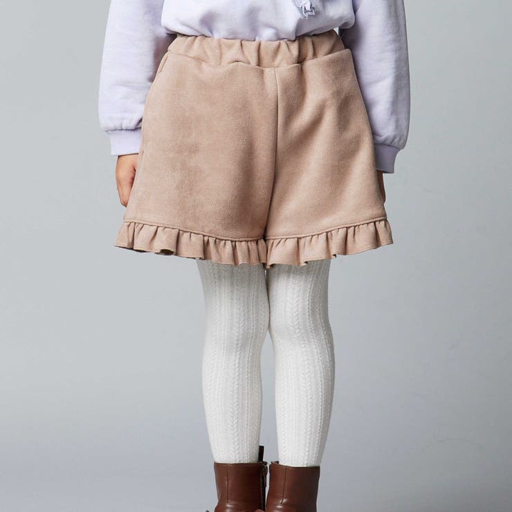 スウェード調裾フリルショートパンツ(90~150cm) | BeBe | 詳細画像1 