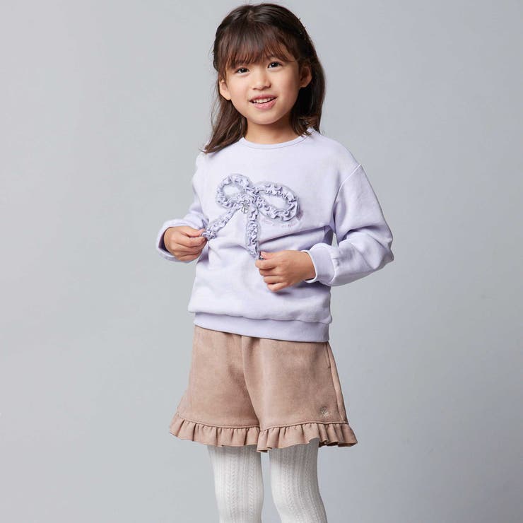 スウェード調裾フリルショートパンツ(90~150cm) | BeBe | 詳細画像4 