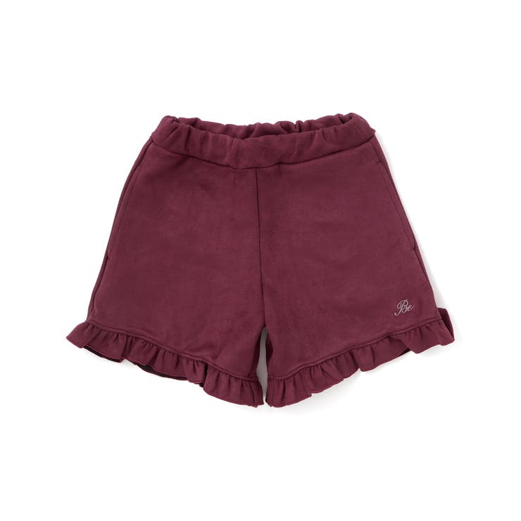 ボルドー | スウェード調裾フリルショートパンツ(90~150cm) | BeBe