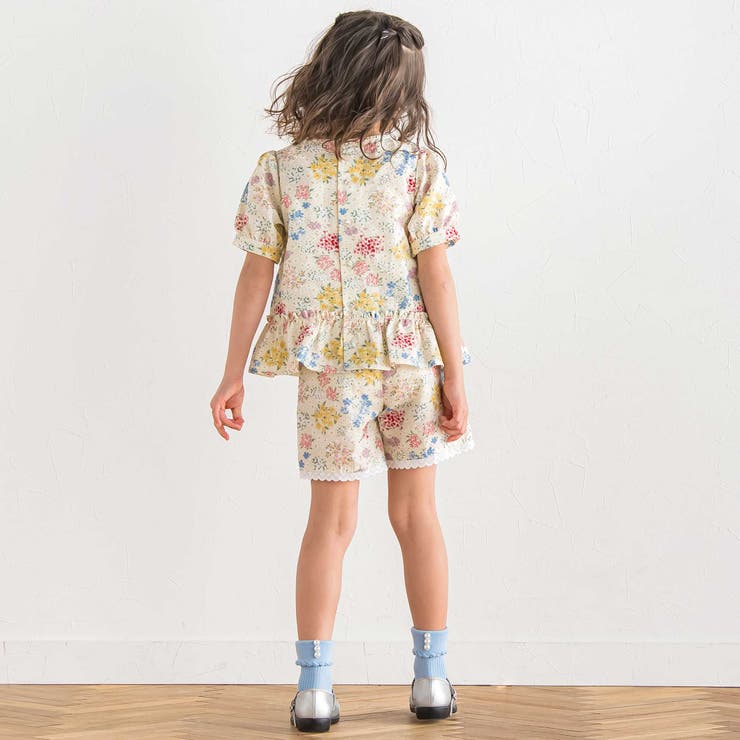 【お揃い】リップルマルシェフラワーショートパンツ(90~150cm) | BeBe | 詳細画像3 