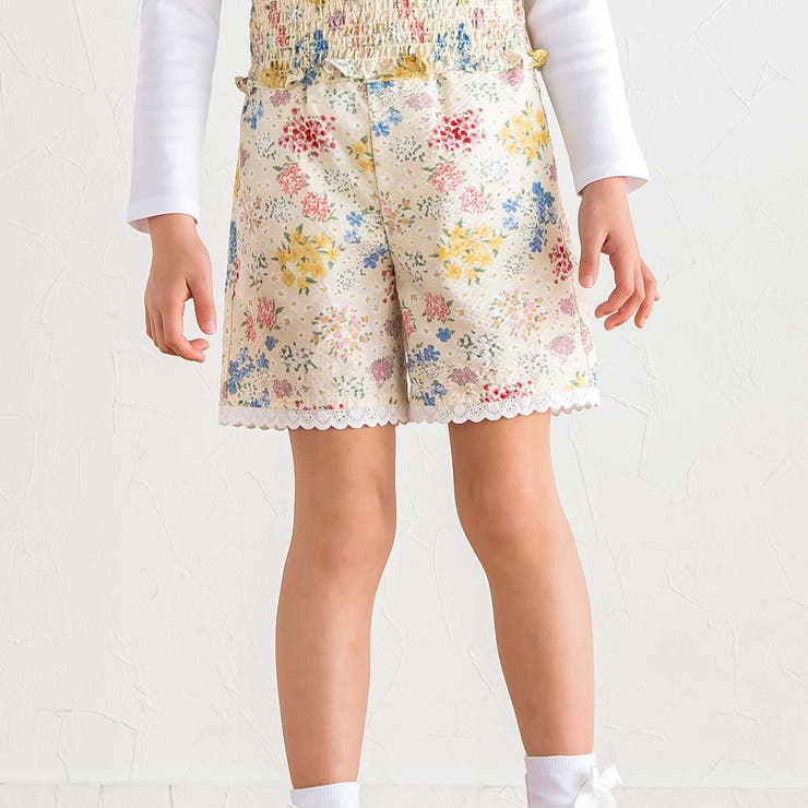 イエロー系 | 【お揃い】リップルマルシェフラワーショートパンツ(90~150cm) | BeBe