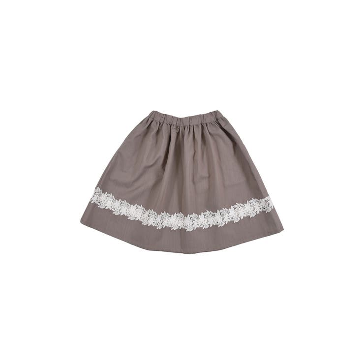 デニム 風 レース 切り替え ギャザー スカート（90～140cm） | BeBe | 詳細画像10 