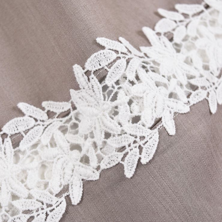 デニム 風 レース 切り替え ギャザー スカート（90～140cm） | BeBe | 詳細画像12 