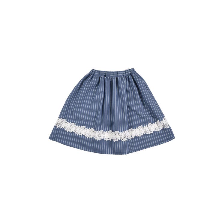 デニム 風 レース 切り替え ギャザー スカート（90～140cm） | BeBe | 詳細画像14 