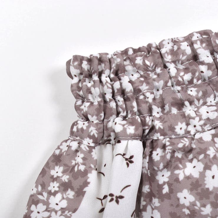 パッチワーク 風 フラワー プリント ミディ スカート（100～140cm） | BeBe | 詳細画像10 