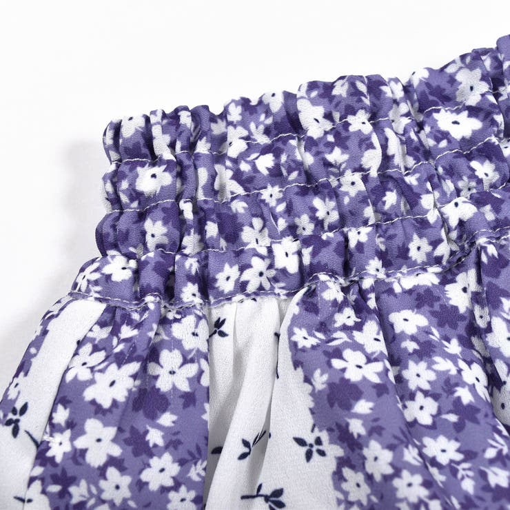 パッチワーク 風 フラワー プリント ミディ スカート（100～140cm） | BeBe | 詳細画像16 