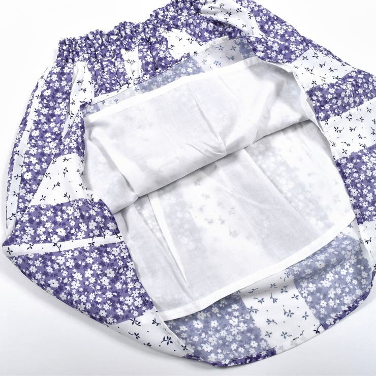 パッチワーク 風 フラワー プリント ミディ スカート（100～140cm） | BeBe | 詳細画像18 