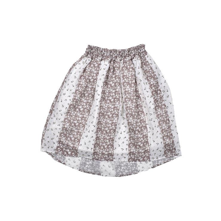 パッチワーク 風 フラワー プリント ミディ スカート（100～140cm） | BeBe | 詳細画像8 