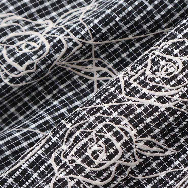 【お揃い】先染めチェックローズプリントミモレ丈スカート(110~160cm) | BeBe | 詳細画像12 