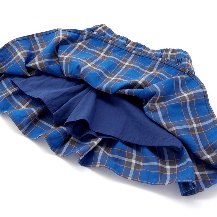 【お揃い】【神戸タータン×BeBe】チェックギャザーインナーパンツ付きスカート(… | BeBe | 詳細画像12 