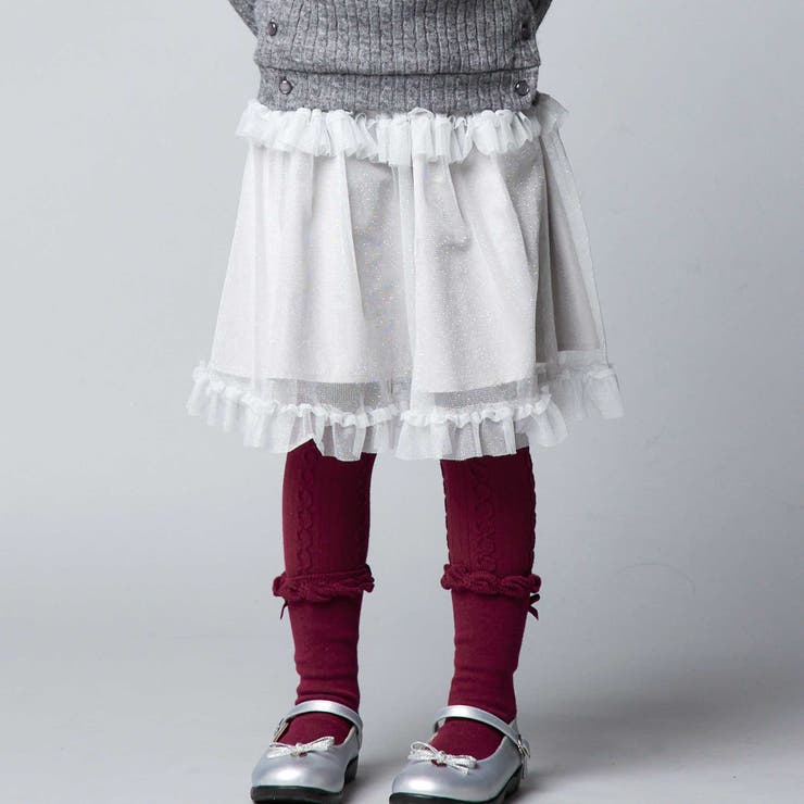 ラメチュールフリルティアードスカート(100~150cm) | BeBe | 詳細画像1 