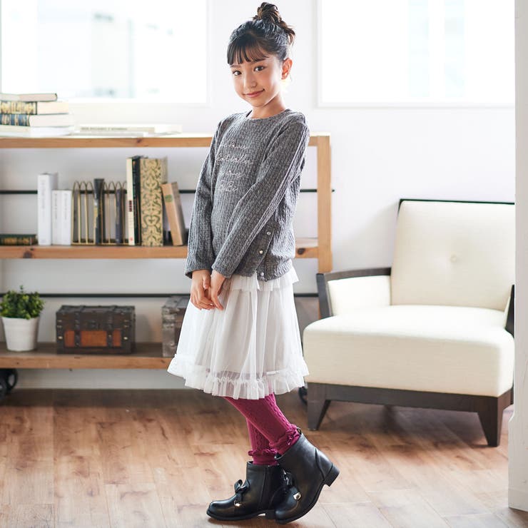 ラメチュールフリルティアードスカート(100~150cm) | BeBe | 詳細画像3 