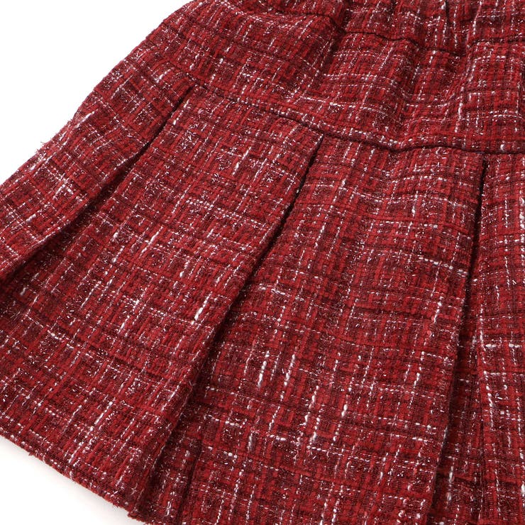 エタンセルラメツイードインナーパンツ付プリーツスカート | BeBe | 詳細画像15 