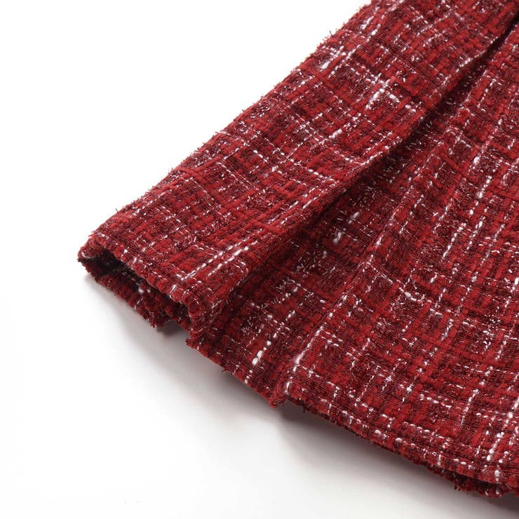 エタンセルラメツイードインナーパンツ付プリーツスカート | BeBe | 詳細画像17 