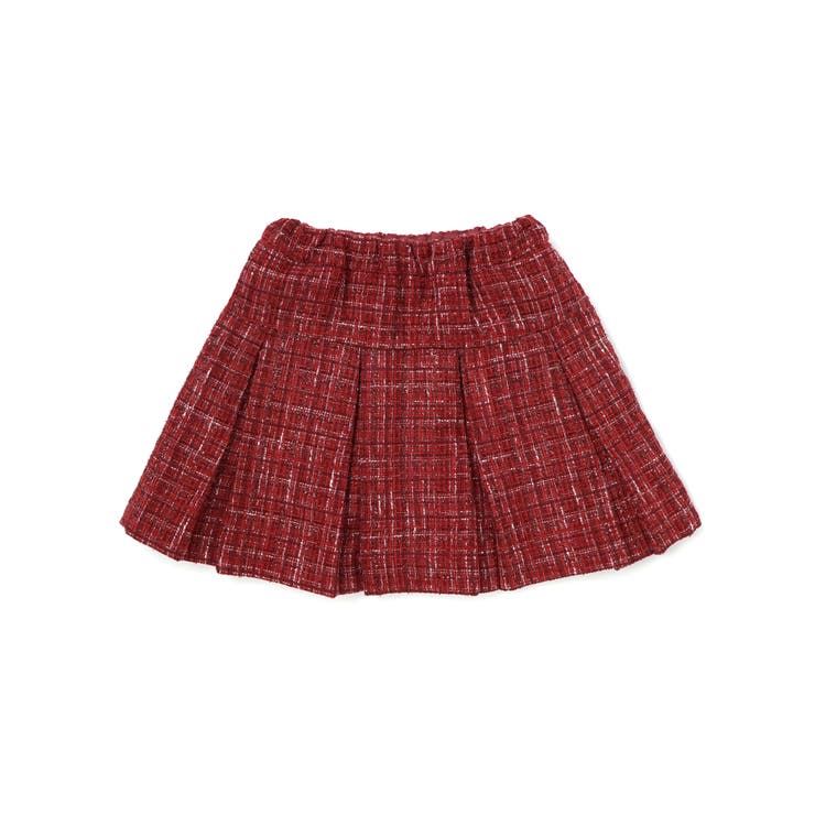 レッド系 | エタンセルラメツイードインナーパンツ付プリーツスカート | BeBe