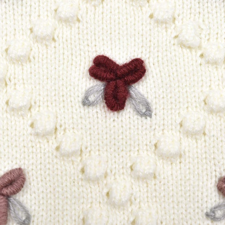 花刺しゅう裾フリルセーター(100~150cm)[品番：BEBK0007747
