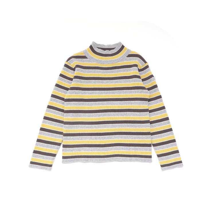 マルチボーダーリブハイネックニット(90~150cm) | BeBe | 詳細画像10 