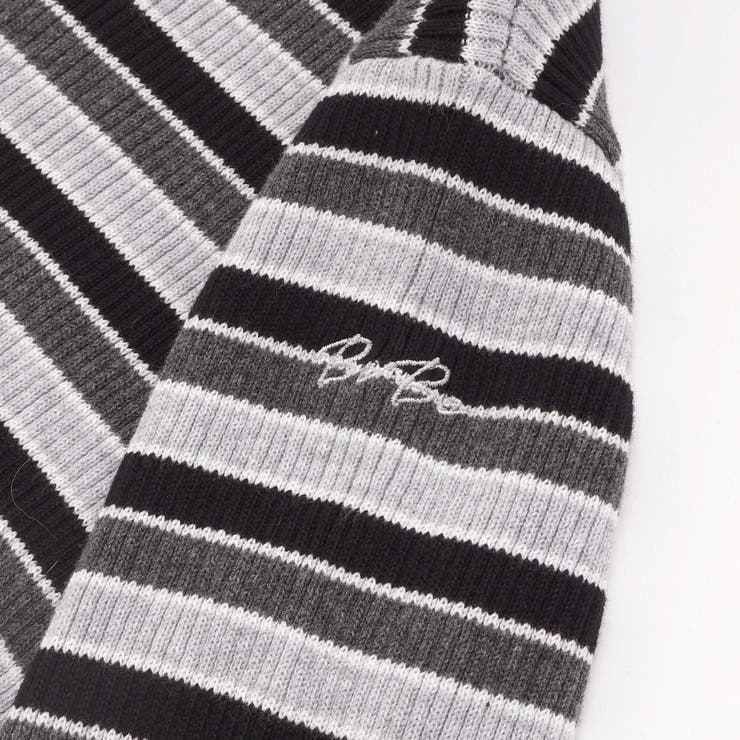 マルチボーダーリブハイネックニット(90~150cm) | BeBe | 詳細画像9 