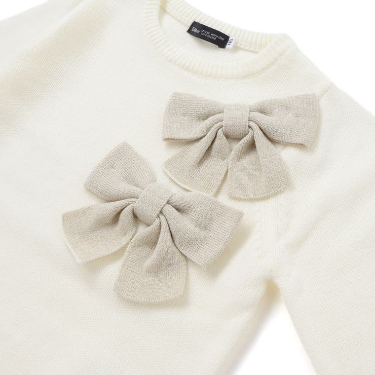 BIGリボンモチーフニットプルオーバー(100~150cm) | BeBe | 詳細画像10 