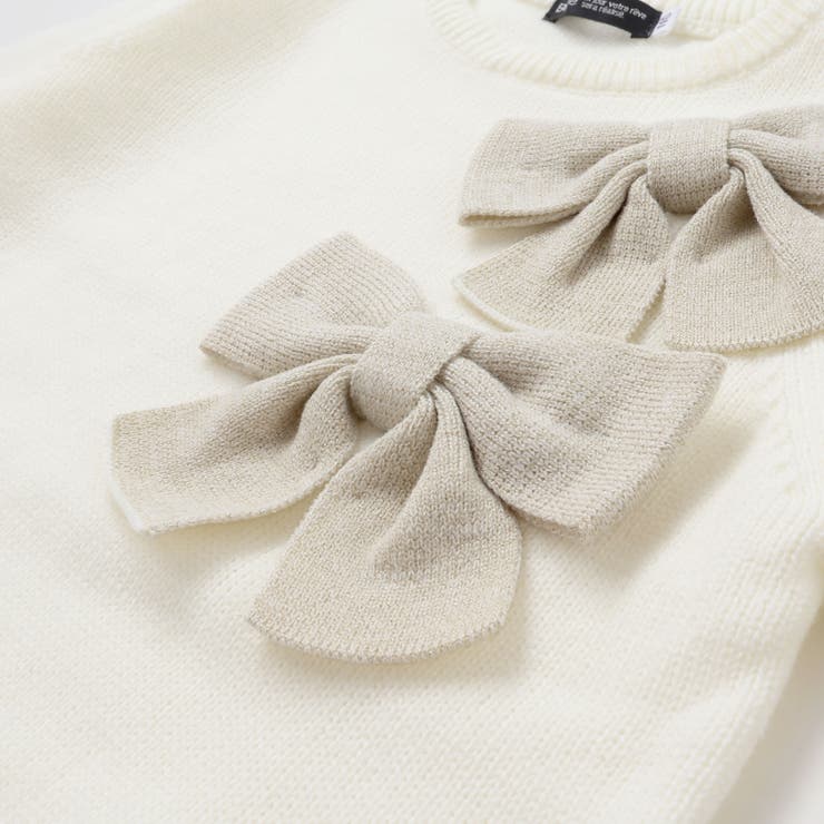 BIGリボンモチーフニットプルオーバー(100~150cm) | BeBe | 詳細画像11 