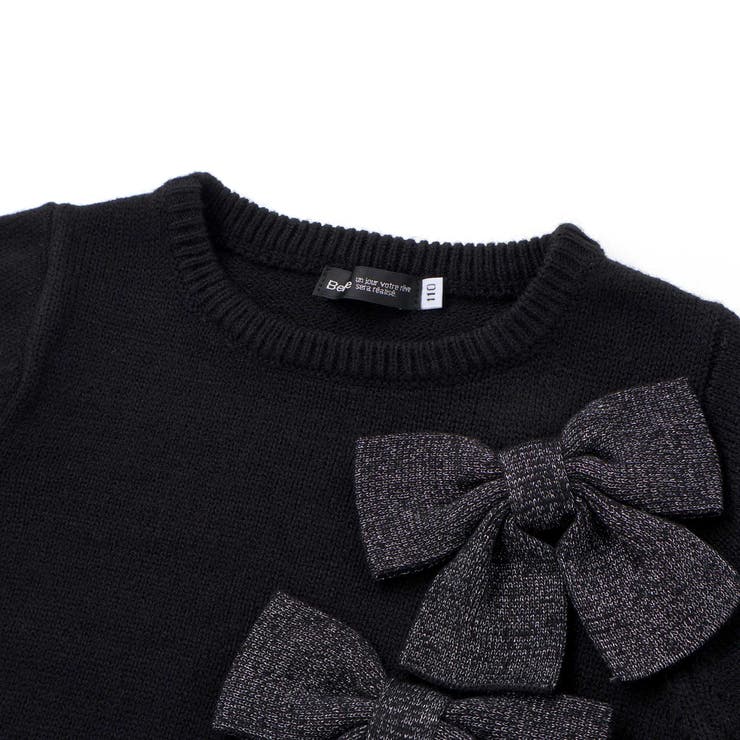BIGリボンモチーフニットプルオーバー(100~150cm) | BeBe | 詳細画像14 
