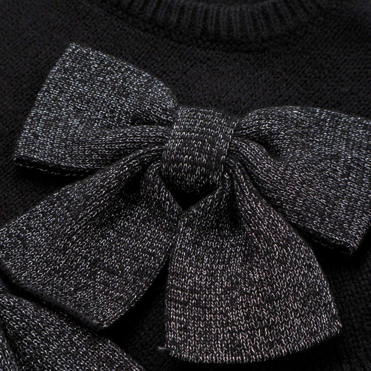 BIGリボンモチーフニットプルオーバー(100~150cm) | BeBe | 詳細画像16 