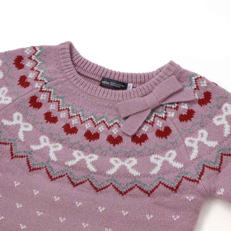 ノルディック求心柄ジャガードニットプルオーバー(90~150cm) | BeBe | 詳細画像12 