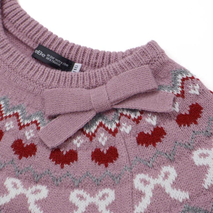ノルディック求心柄ジャガードニットプルオーバー(90~150cm) | BeBe | 詳細画像13 