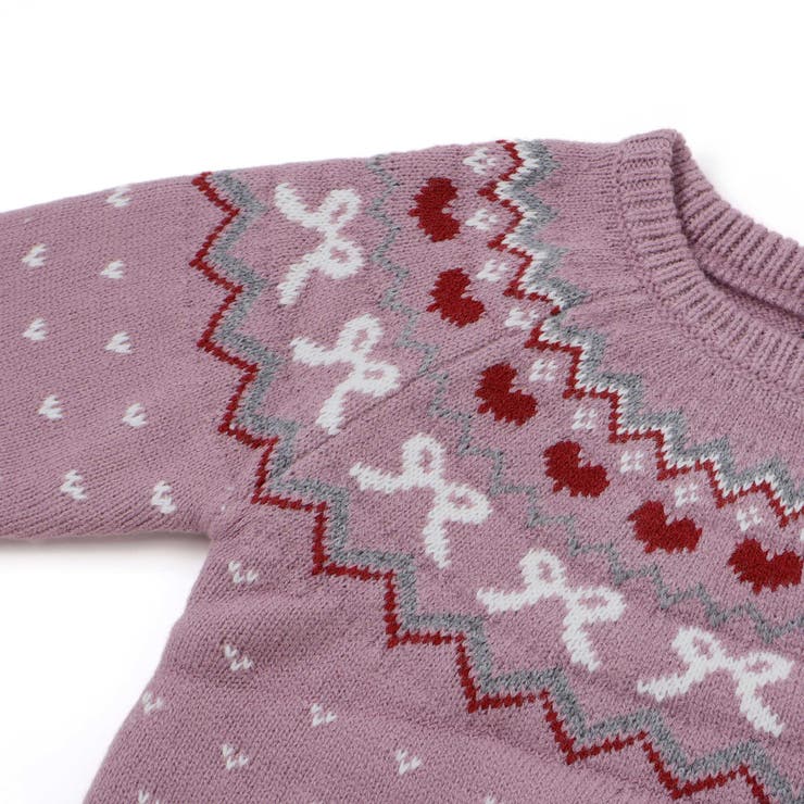 ノルディック求心柄ジャガードニットプルオーバー(90~150cm) | BeBe | 詳細画像14 