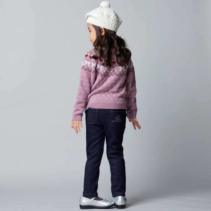 ノルディック求心柄ジャガードニットプルオーバー(90~150cm) | BeBe | 詳細画像6 