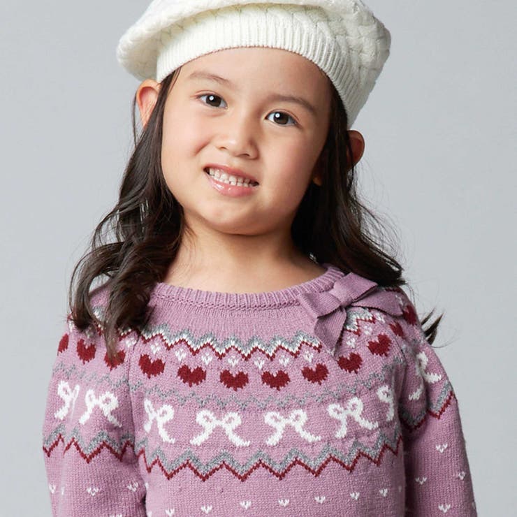 ノルディック求心柄ジャガードニットプルオーバー(90~150cm) | BeBe | 詳細画像7 